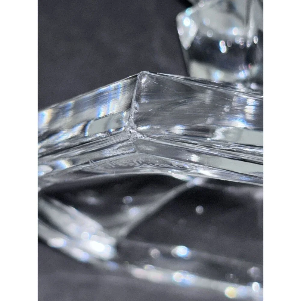 Vintage Val St. Lambert Crystal Vase Art Deco